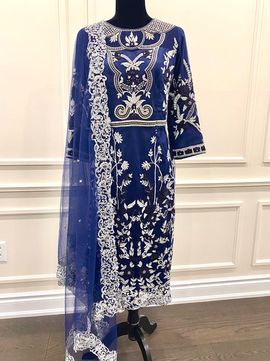 high slit indian trousser suit