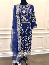 high slit indian trousser suit